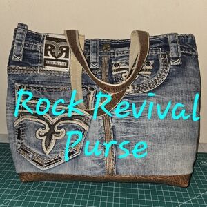 Rock Revival Blue Denim Purse